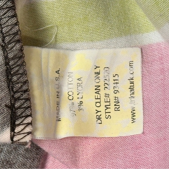 Trina Turk Colorful Retro Striped cotton / spandex  Side zipper, Mini Skirt , 2 - Picture 6 of 8